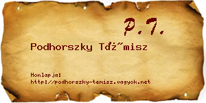Podhorszky Témisz névjegykártya